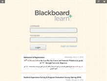 Tablet Screenshot of blackboard.effatuniversity.edu.sa